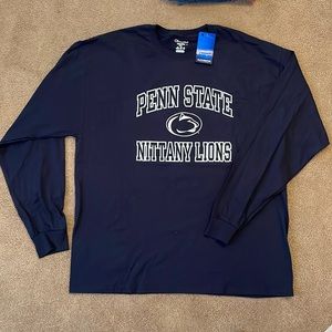 Champion Men's Penn State Nittany Lions Long Sleeve T-Shirt, NWT, Navy, 2XL.